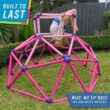 Eezy Peezy Climber with Top - Active Indoor Outdoor Play Set Climbing Dome Equipment Toys - Fun for Kids Ages 3 to 6 Years Old, Pink