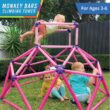 Eezy Peezy Climber with Top - Active Indoor Outdoor Play Set Climbing Dome Equipment Toys - Fun for Kids Ages 3 to 6 Years Old, Pink