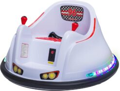 FunPark 6V Electric Bumper Car Ride-On for Toddlers, Ages 1.5–4 Years, LED Lights, 360° Spin, Supports up to 66 lbs (No Remote)
