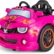 Kid Trax Dizzy Racers 6V Ride On Car – Toddler Toy with 360° Spin, w/Big Wheel, Indoor/Outdoor Toys, Electric Cars for Kids, Ride On for Boys & Girls, Max Weight of 66lbs, Ages 2-5 – Pink CAR