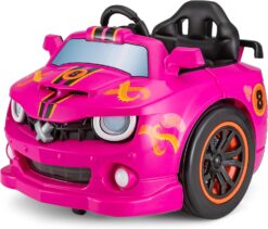 Kid Trax Dizzy Racers 6V Ride On Car – Toddler Toy with 360° Spin, w/Big Wheel, Indoor/Outdoor Toys, Electric Cars for Kids, Ride On for Boys & Girls, Max Weight of 66lbs, Ages 2-5 – Pink CAR