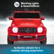 Kid Trax Electric Kids Luxury Mercedes Benz AMG G63 Car Ride-On Toy, 6 Volt Battery, Remote Control, Ages 3-5 Years, Red