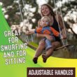 Swurfer Stand Up TreeSkate Outdoor Swing - Tree Swing for Kids with Adjustable Handles, Kids Outdoor Play Equipment, Durable, Weatherproof, Easy Installation, Holds Up to 200 lbs, Ages 6+ (Bamboo)