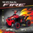 Kid Trax 12V ATV Ride On - Electric ATV, 2 Speed, Ride On Toys, Led Headlights, Quad Four Wheelers, Forward and Reverse, Kids Car Ride On, Indoor/Outdoor Toys, Max Weight 77 lb, Ages 3-8, FIRE RED