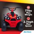Kid Trax 12V ATV Ride On - Electric ATV, 2 Speed, Ride On Toys, Led Headlights, Quad Four Wheelers, Forward and Reverse, Kids Car Ride On, Indoor/Outdoor Toys, Max Weight 77 lb, Ages 3-8, FIRE RED
