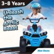 Kid Trax 12V ATV for Boys and Girl Toys - Toddler Ride On ATV, Kids' Electric Vehicle, ATV Quad Car Toy w/ 2 Speed, Led Headlights, Four Wheelers Ride On Toy, Max Weight 77 lb, Ages 3-8, ICE Blue