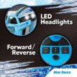 Kid Trax 12V ATV for Boys and Girl Toys - Toddler Ride On ATV, Kids' Electric Vehicle, ATV Quad Car Toy w/ 2 Speed, Led Headlights, Four Wheelers Ride On Toy, Max Weight 77 lb, Ages 3-8, ICE Blue