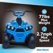 Kid Trax 12V Electric ATV - Boys and Girls Ride On Toys, Indoor/Outdoor Quad Four Wheelers, ATV Ride On, Kids' Electric Vehicle, ATV Car Vehicle w/Led Headlight, Max Weight 77 lb, Ages 3-8, Blue