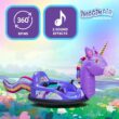 6V Unicorn Toys Bumper Car - Kids Electric Car, Ride On Toddler Toy, Toddler Boys, w/Music, Parent Remote Control, LED Light, 360° Spin, 1 MPH, Auto-inflated, Max Weight of 66lbs, Age 1.5-4