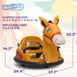 6V Horse Toys Toddler Bumper Car - Toddler Toy, Kids Electric Car, Ride On Toy, w/Music, Parent Remote Control, LED Lights, 360° Spin, Auto-inflated, 1 MPH, Max Weight of 66lbs, Age 1.5-4