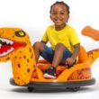 6V Raptor Dinosaur Toys Bumper Car - Kids Car to Drive, Ride On Toy, Auto-Inflated, w/Music, Parent Remote Control, LED Lights, 360° Spin, 1 MPH, Max Weight of 66lbs, Age 1.5-4 Years