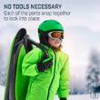 Gizmo Riders Skidrifter Sled for Kids, Snow Sled with Brake for Ages 3 and Up, Weight Capacity 150 lbs (Mystic Green)