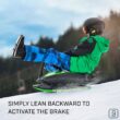 Gizmo Riders Skidrifter Sled for Kids, Snow Sled with Brake for Ages 3 and Up, Weight Capacity 150 lbs (Mystic Green)