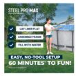 Bestway Steel Pro MAX 18 Feetx48 Inches Round Above Ground Swimming Pool with Pump and Cover