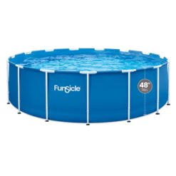 Funsicle 15 Feet x 48 Inches Outdoor Activity Round Frame Above Ground Swimming Pool Set