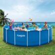Funsicle 15 Feet x 48 Inches Outdoor Activity Round Frame Above Ground Swimming Pool Set