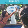 Dunn-Rite PoolSport Swimming Pool Basketball Hoop w/Ball, Base, & 13.5 Inch Stainless Steel Rim for Adults & Kids