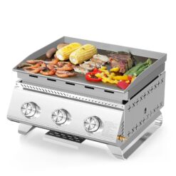 COWSAR Stainless steel Griddle 3 -Burner Liquid Propane Gas Grill