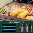 COWSAR Stainless steel Griddle 3 -Burner Liquid Propane Gas Grill