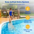 Siavonce Drop-in pool steps 60-in Polyethylene Drop-in pool steps Hand Rail Siavonce Drop-in pool steps 60-in Polyethylene Drop-in pool steps Hand Rail