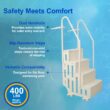 Siavonce Drop-in pool steps 60-in Polyethylene Drop-in pool steps Hand Rail Siavonce Drop-in pool steps 60-in Polyethylene Drop-in pool steps Hand Rail