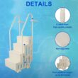 Siavonce Drop-in pool steps 60-in Polyethylene Drop-in pool steps Hand Rail Siavonce Drop-in pool steps 60-in Polyethylene Drop-in pool steps Hand Rail