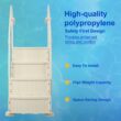 Siavonce Drop-in pool steps 60-in Polyethylene Drop-in pool steps Hand Rail Siavonce Drop-in pool steps 60-in Polyethylene Drop-in pool steps Hand Rail