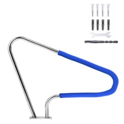 GAOMON PSP Pool Handrail 4836- Rustproof Pool Grab Rail for Inground Pool Spa Stair Ladder Safety Access Blue
