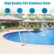 GAOMON PSP Pool Handrail 4836- Rustproof Pool Grab Rail for Inground Pool Spa Stair Ladder Safety Access Blue