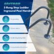 Saftron 53-in Steel A-frame pool ladder Hand Rail Saftron 53-in Steel A-frame pool ladder Hand Rail