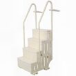 HomLux Heavy Duty Above Ground Pool Steps with Dual Safety Handrails and 400lb Capacity Entry System