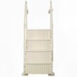 HomLux Heavy Duty Above Ground Pool Steps with Dual Safety Handrails and 400lb Capacity Entry System