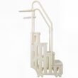 HomLux Heavy Duty Above Ground Pool Steps with Dual Safety Handrails and 400lb Capacity Entry System