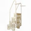 HomLux Heavy Duty Above Ground Pool Steps with Dual Safety Handrails and 400lb Capacity Entry System