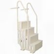 HomLux Heavy Duty Above Ground Pool Steps with Dual Safety Handrails and 400lb Capacity Entry System