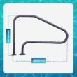 Saftron 48"x32" 4 Bend Figure 4 InGround Pool Return to Deck Rail, Graphite Gray Saftron 48