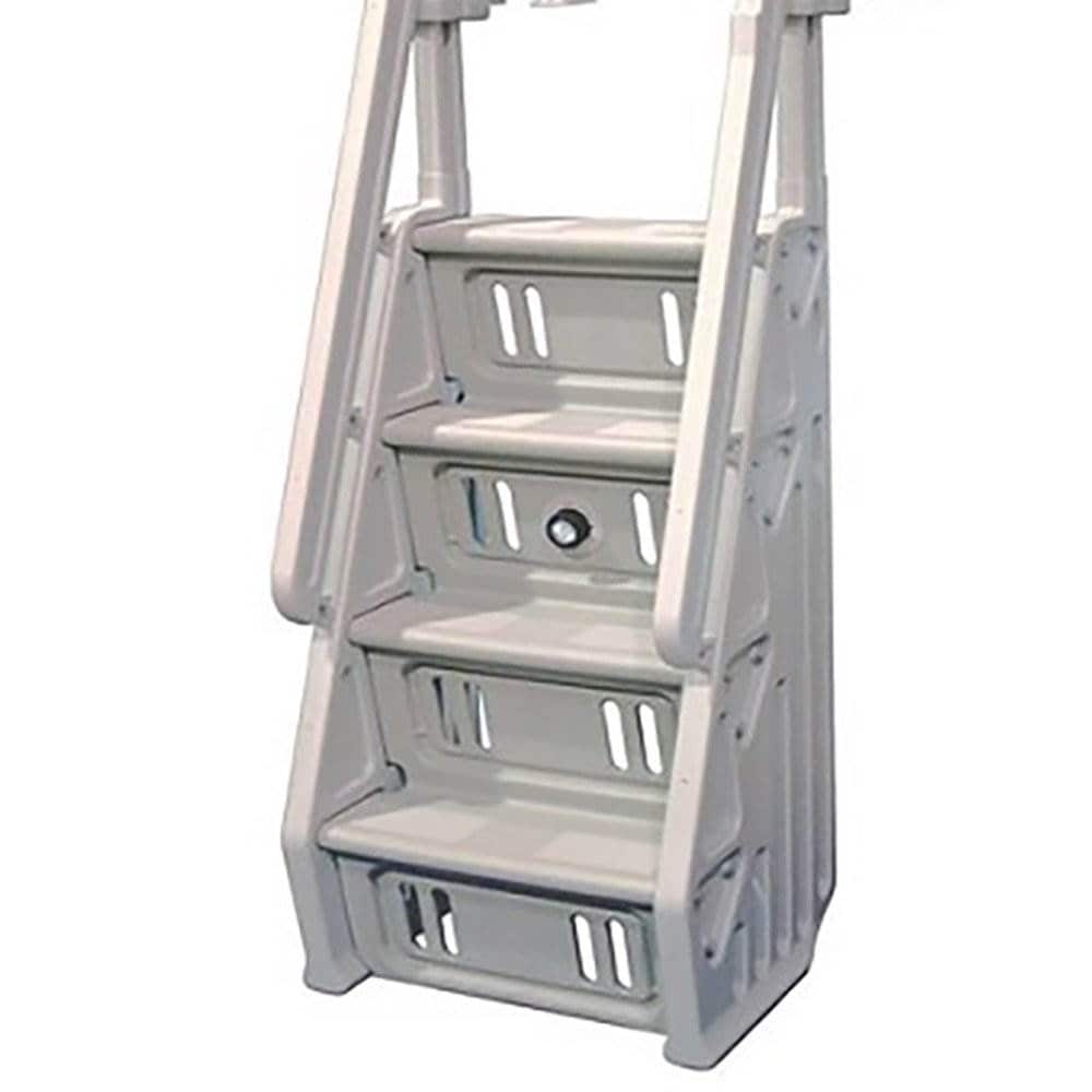 Vinyl Works 60-in Plastic Drop-in pool steps Hand Rail Vinyl Works 60-in Plastic Drop-in pool steps Hand Rail