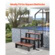 Angel Sar 3 Step Hot Tub Steps With Handrail 550 Pound Capacity Heavy Duty Spa Stairs