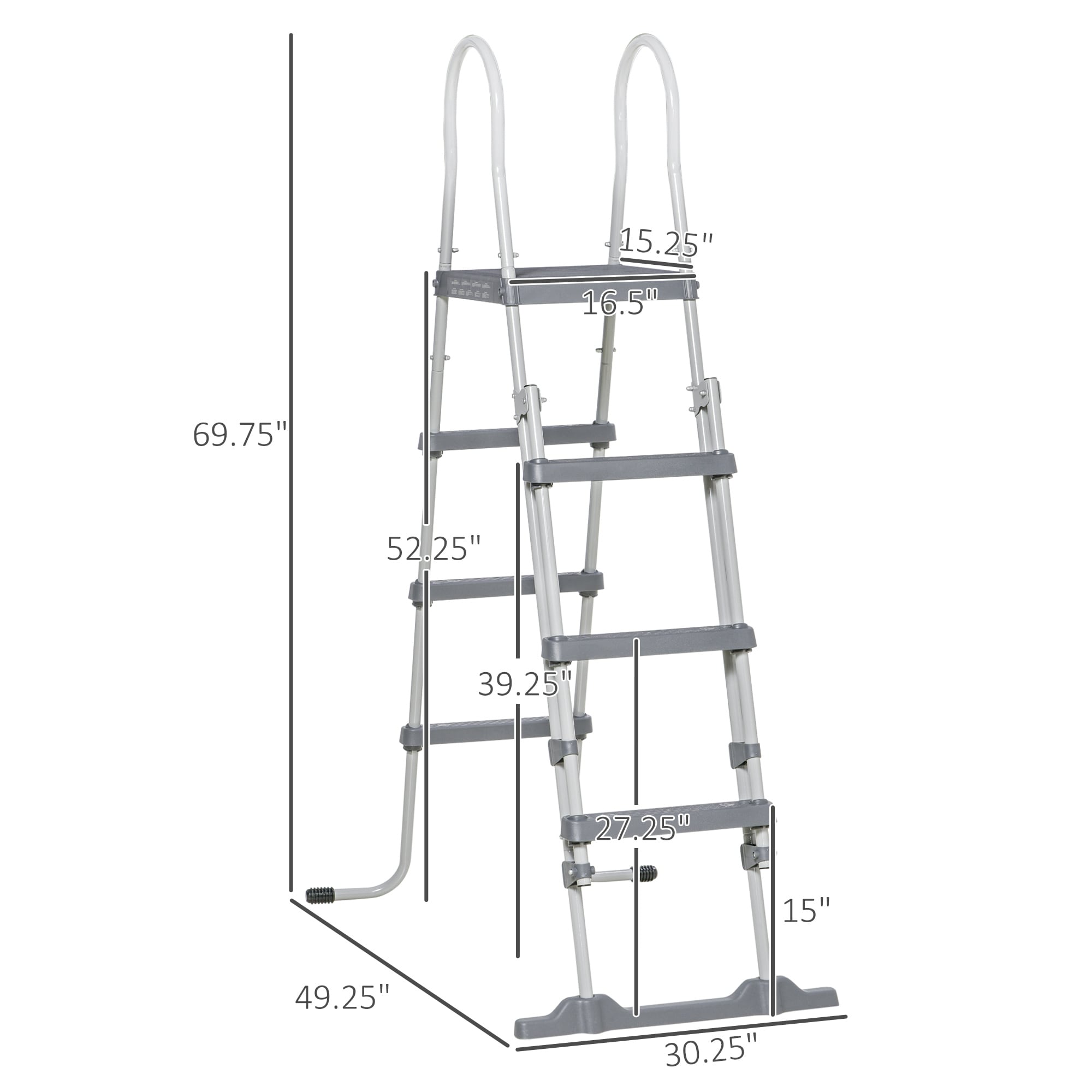 Dexmalle 70INCH Above Ground Swimming Pool Ladder Dexmalle 70INCH Above Ground Swimming Pool Ladder