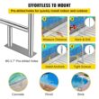 GIVIMO Pool Handrail 55 x 32-in 304 Stainless Steel 250-lb Capacity with Blue Nylon Grip Cover and Mounting Hardware for Swimming Pools