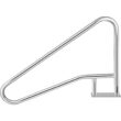 GIVIMO Pool Handrail 55 x 32-in 304 Stainless Steel 250-lb Capacity with Blue Nylon Grip Cover and Mounting Hardware for Swimming Pools