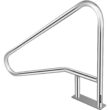 GIVIMO Pool Handrail 55 x 32-in 304 Stainless Steel 250-lb Capacity with Blue Nylon Grip Cover and Mounting Hardware for Swimming Pools