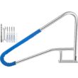 GIVIMO Pool Handrail 55 x 32-in 304 Stainless Steel 250-lb Capacity with Blue Nylon Grip Cover and Mounting Hardware for Swimming Pools