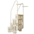 Huluwat Pool Ladder Heavy Duty 4 Safety Step for Above Ground Pools Stair Entry System with Handrails 400lbs