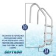 Saftron 53-in Steel A-frame pool ladder Hand Rail