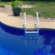 Saftron 53-in Steel A-frame pool ladder Hand Rail