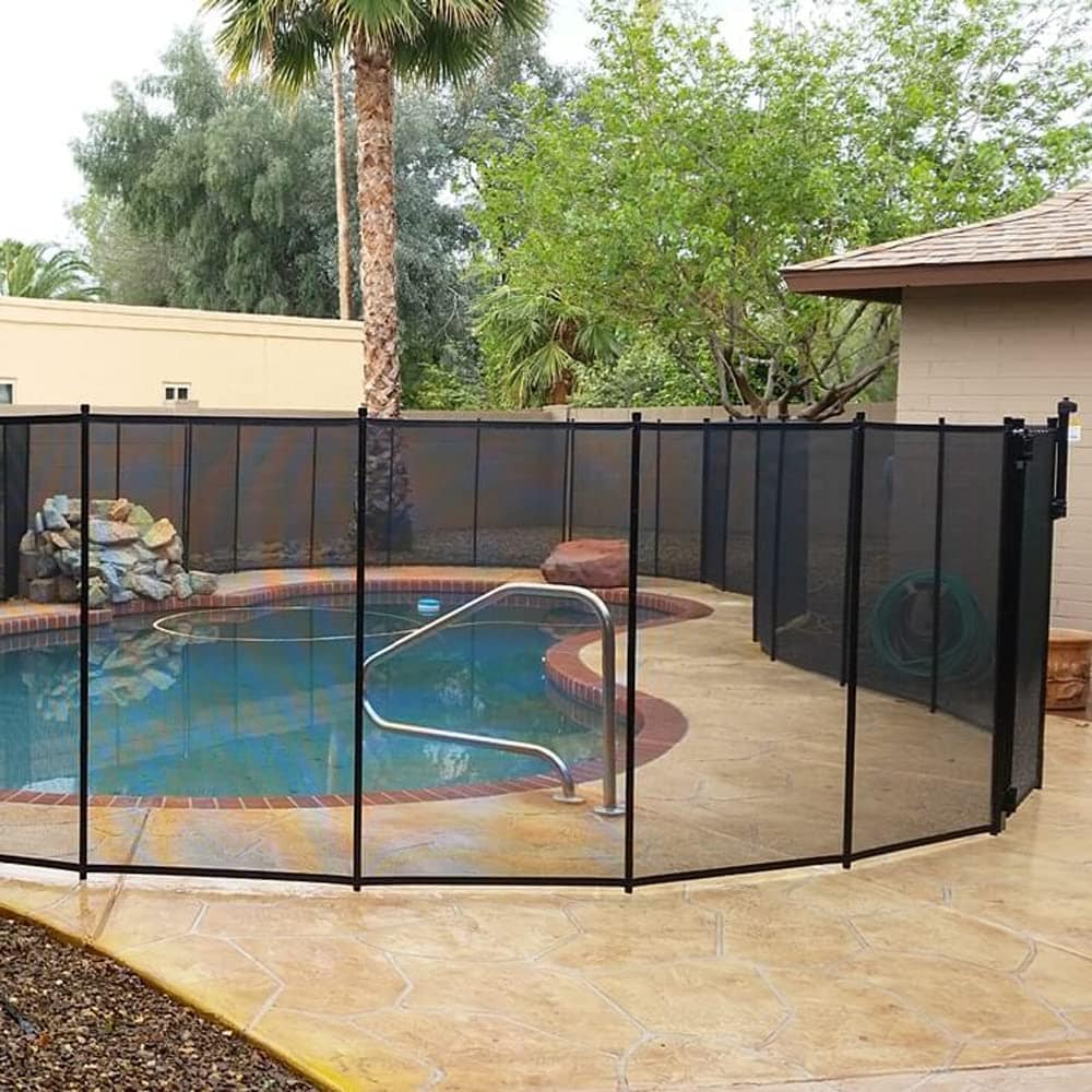VINGLI 4-ft x 96-ft Black Easy-storaged Pool Fence for Ground Pool Mesh Pool Safety Barrier Panel VINGLI 4-ft x 96-ft Black Easy-storaged Pool Fence for Ground Pool Mesh Pool Safety Barrier Panel