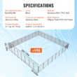 SVOPES 4-ft x 24-ft Black Aluminum Mesh Pool Safety Barrier Panel