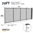 VINGLI 4-ft x 72-ft Black Easy-storaged Pool Fence for Ground Pool Mesh Pool Safety Barrier Panel VINGLI 4-ft x 72-ft Black Easy-storaged Pool Fence for Ground Pool Mesh Pool Safety Barrier Panel