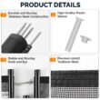 VINGLI 4-ft x 72-ft Black Easy-storaged Pool Fence for Ground Pool Mesh Pool Safety Barrier Panel VINGLI 4-ft x 72-ft Black Easy-storaged Pool Fence for Ground Pool Mesh Pool Safety Barrier Panel